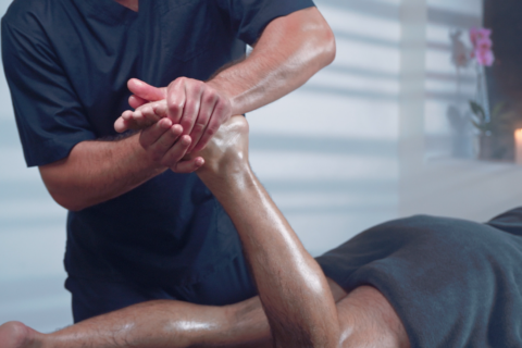 during refexology work