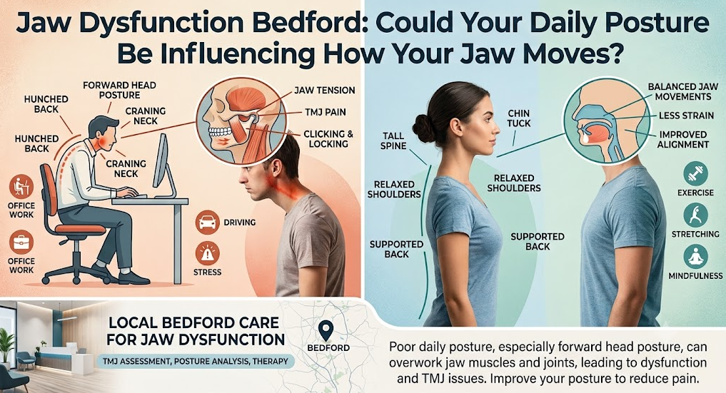 Jaw Dysfunction Bedford: Could Your Daily Posture Be Influencing How Your Jaw Moves?